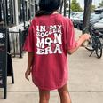 Retro In My Soccer Mom Era Mama Boy Women's Oversized Comfort T-shirt Back Print Crimson