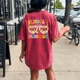 Schools Out For Summer Retro Last Day Of School Teacher Women's Oversized Comfort T-Shirt Back Print Crimson