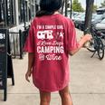 Im A Simple Girl Love Dogs Camping And Wine Camper Women's Oversized Comfort T-Shirt Back Print Crimson