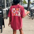 In My Spooky Nurse Era Halloween Groovy Witchy Spooky Nurse Women's Oversized Comfort T-shirt Back Print Crimson