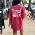 Sweet As Can Bee Women's Oversized Comfort T-shirt Back Print Crimson