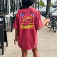 Teacher Summer Recharge Required Tie Dye Teacher Vacation Women's Oversized Comfort T-Shirt Back Print Crimson