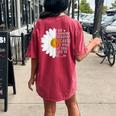 Tu I Am Radiation Therapist Daisy Flower Costume Hippie Women's Oversized Comfort T-Shirt Back Print Crimson