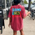 Video Game On Sixth Grade Gamer Back To School First Day Women's Oversized Comfort T-shirt Back Print Crimson
