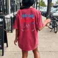 Will Trade Sister For Firecrackers Funny Fireworks 4Th July Women's Oversized Graphic Back Print Comfort T-shirt Crimson