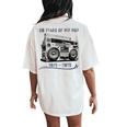 50 Years Of Hip Hop 50Th Anniversary Of Rap Women's Oversized Comfort T-Shirt Back Print Ivory