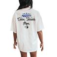 Cairn Terrier Dog Mom Floral Women's Oversized Comfort T-Shirt Back Print Ivory