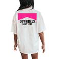 Cowgirls Dont Cry Western Leopard Cowgirl Women's Oversized Comfort T-Shirt Back Print Ivory