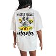 Cute Cocker Spaniel Mama Sunflower Dog Mom Women's Oversized Comfort T-Shirt Back Print Ivory