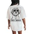 The Boxerdoodle Boss Mom Dad Dog Lover Women's Oversized Comfort T-Shirt Back Print Ivory