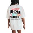 Happy Last Day Of School 3Rd Grade Teacher Graduation Women's Oversized Comfort T-Shirt Back Print Ivory