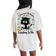 Happy Last Day Of School Black Cat 7Th Grade Graduate Women's Oversized Comfort T-Shirt Back Print Ivory