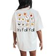Its Fall Yall Autumn Pumpkins Special Education Teacher Sped Women's Oversized Comfort T-Shirt Back Print Ivory