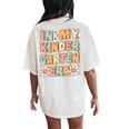 In My Kindergarten Era Groovy Kindergarten Back To School Women's Oversized Comfort T-Shirt Back Print Ivory