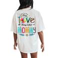 I Love Being Called Mommy Mom Daisy Flower Cute Women's Oversized Comfort T-Shirt Back Print Ivory