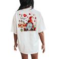 I Love Being A Mom Gnome Daisy Heart Women's Oversized Comfort T-Shirt Back Print Ivory