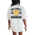 One Happy Dude 1St Birthday One Cool Auntie Family Matching Women's Oversized Comfort T-Shirt Back Print Ivory