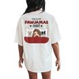 This Is My Pawjamas Mother's Day For Dog Mom Women's Oversized Comfort T-Shirt Back Print Ivory