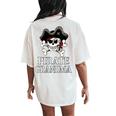Pirate Grandma Funny Costume Gift For Womens Gift For Women Women's Oversized Graphic Back Print Comfort T-shirt Ivory