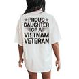 Proud Daughter Of A Vietnam Veteran Vintage For Men Women's Oversized Comfort T-Shirt Back Print Ivory