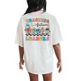 Retro Teaching Future Leaders Groovy Teacher Back To School Women's Oversized Comfort T-Shirt Back Print Ivory
