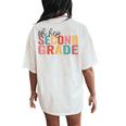 Back To School Students Teacher Oh Hey 2Nd Second Grade Women's Oversized Comfort T-Shirt Back Print Ivory