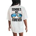 Schools Out Forever Graduation Last Day Of School Women's Oversized Comfort T-Shirt Back Print Ivory