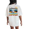 Schools Out For Summer Last Day Of School BeachSummer Women's Oversized Comfort T-Shirt Back Print Ivory