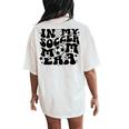 In My Soccer Mom Era Soccer Mama Groovy Sports Parent Women's Oversized Comfort T-Shirt Back Print Ivory
