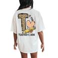 T Is For Teacher’S Aide Back To First Day Of School Leopard Women's Oversized Comfort T-Shirt Back Print Ivory