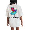 Teacher Library Read Mo Books Pigeon Reading Library Women's Oversized Comfort T-Shirt Back Print Ivory