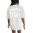 Vintage Red October Philly Baseball Retro Skyline Women's Oversized Comfort T-Shirt Back Print Ivory