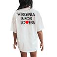 Vintage Virginia Is For The Lovers For Men Women's Oversized Comfort T-Shirt Back Print Ivory