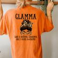 Glamma Like A Normal Grandma Only More Awesome Mothers Day Gift For Womens Gift For Women Women's Oversized Graphic Back Print Comfort T-shirt Mustard