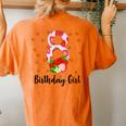 8Th Strawberry Themed Birthday Girl Party For An 8 Year Old Women's Oversized Comfort T-Shirt Back Print Yam