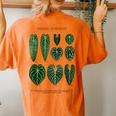 Anthurium Plants Foliage Veitchii Waroqueanum Clarinervium Women's Oversized Comfort T-Shirt Back Print Yam