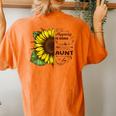 Aunt Happiness Is Being An Sunflower Women's Oversized Comfort T-Shirt Back Print Yam