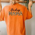 Badass Mama Leopard Cheetah Mom Print Women's Oversized Comfort T-Shirt Back Print Yam