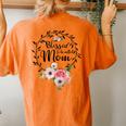 Blessed Mom Floral Mommy Women's Oversized Comfort T-Shirt Back Print Yam