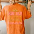 Brother Of The Birthday For Girl 1St Birthday Princess Women's Oversized Comfort T-Shirt Back Print Yam
