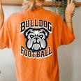 Bulldogs Football Game Day Print Mom Dad Black Women's Oversized Comfort T-Shirt Back Print Yam