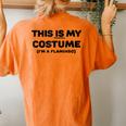 This Is My Costume Flamingo Halloween Costume T Women's Oversized Comfort T-Shirt Back Print Yam