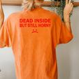 Couples Xmas Husband And Wife Dead Inside But Still Horny Women's Oversized Comfort T-Shirt Back Print Yam