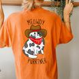 Cowboy Cat Meowdy Purrtner Western Sarcastic Partner Women's Oversized Comfort T-Shirt Back Print Yam