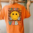 Eleven Is A Vibe 11Th Birthday Groovy Boys Girls 11 Year Old Women's Oversized Comfort T-Shirt Back Print Yam