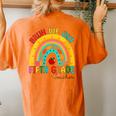 End Of School Year Bruh We Out Teacher 5Th Grade Rainbow Women's Oversized Comfort T-Shirt Back Print Yam