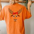 Floral Moose Animal Halloween Costume Women's Oversized Comfort T-Shirt Back Print Yam