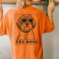 The Boxerdoodle Boss Mom Dad Dog Lover Women's Oversized Comfort T-Shirt Back Print Yam