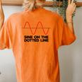 Math Teacher Graph Pun For Engineers Students Women's Oversized Comfort T-Shirt Back Print Yam