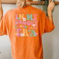 In My Groovy Lunch Lady Era Cafeteria Crew Back To School Women's Oversized Comfort T-Shirt Back Print Yam